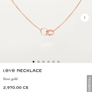 New condition Cartier Love Necklace in rose gold. Zero scratch.🤍